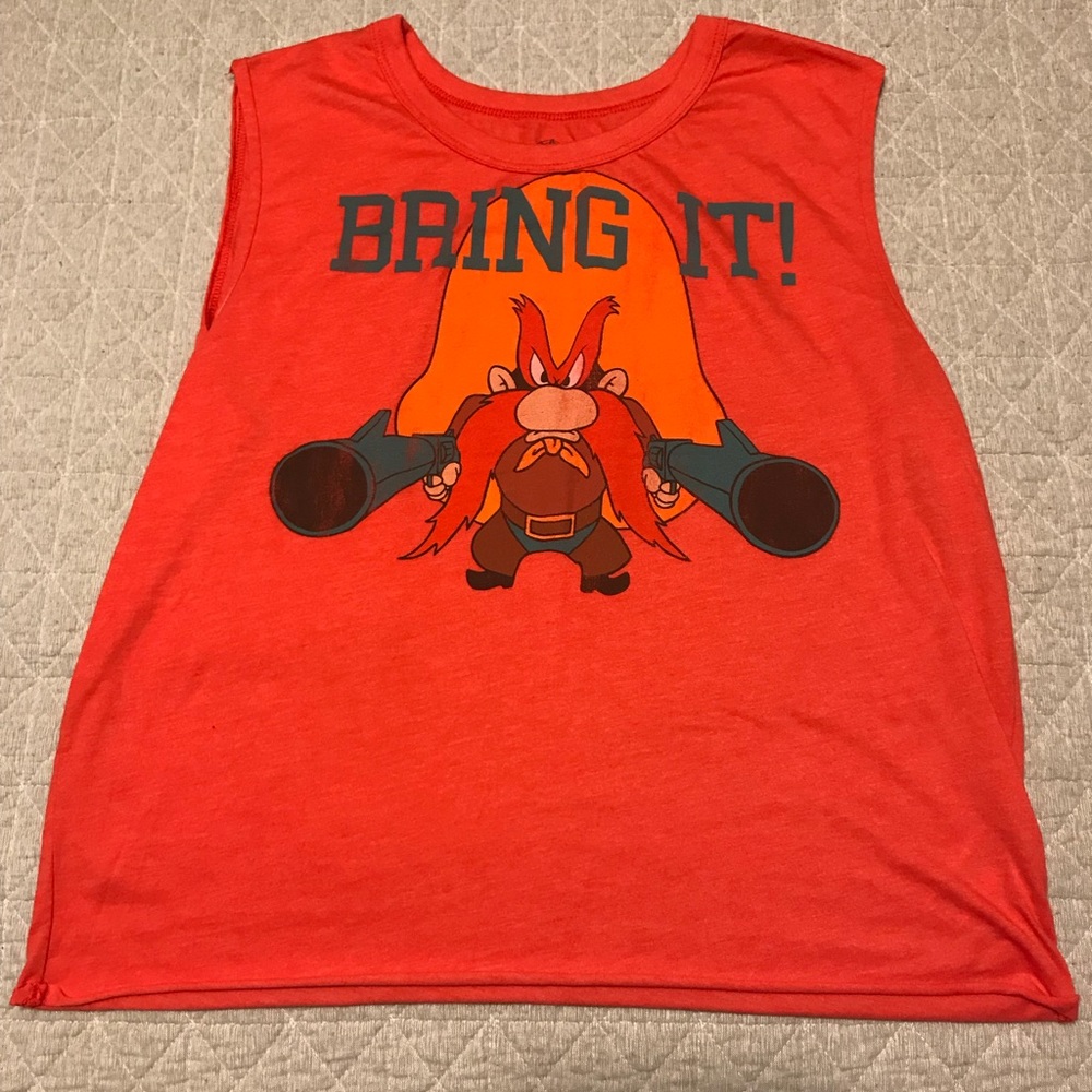Yosemite Sam Looney Tunes Cut off shirt size Large